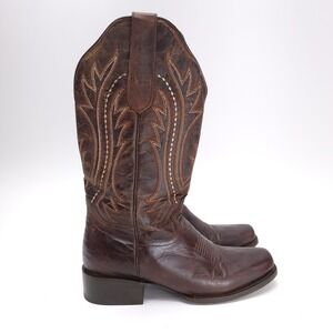 J.B. Dillon Cowboy Boots Womens 9 B Reserve Leather  Square Toe Cowgirl JBR3406‎